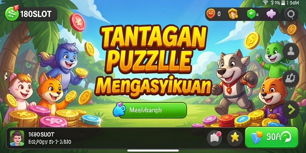 Screenshot gameplay 180SLOT menunjukkan tantangan Puzzle yang menarik.