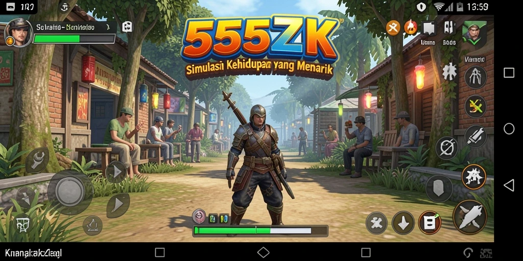 Tampilan gameplay menarik dari 555ZK yang menunjukkan interaksi karakter.