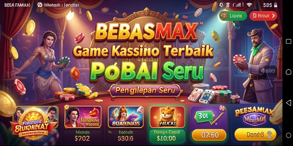 Screenshot gameplay BEBASMAX menampilkan keseruan permainan Kasino.