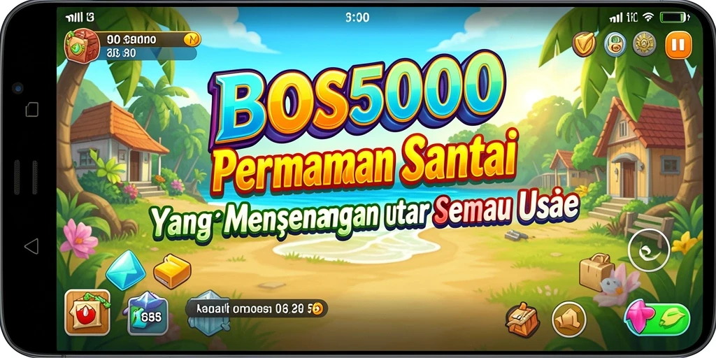 Tampilan gameplay menarik dari BOS5000 dengan desain cerah dan interaksi sederhana.