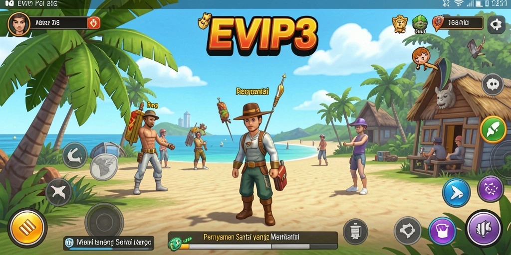 Tangkapan layar gameplay <strong>EVIP3</strong> yang menampilkan kesenangan dan tantangan.