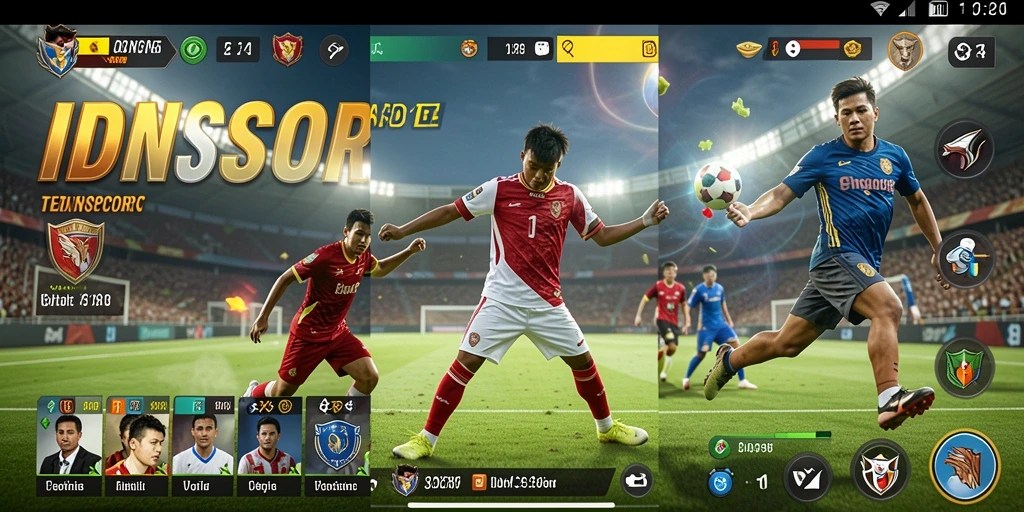 Tampilan gameplay interaktif IDNSCORE dengan fitur olahraga terbaru.