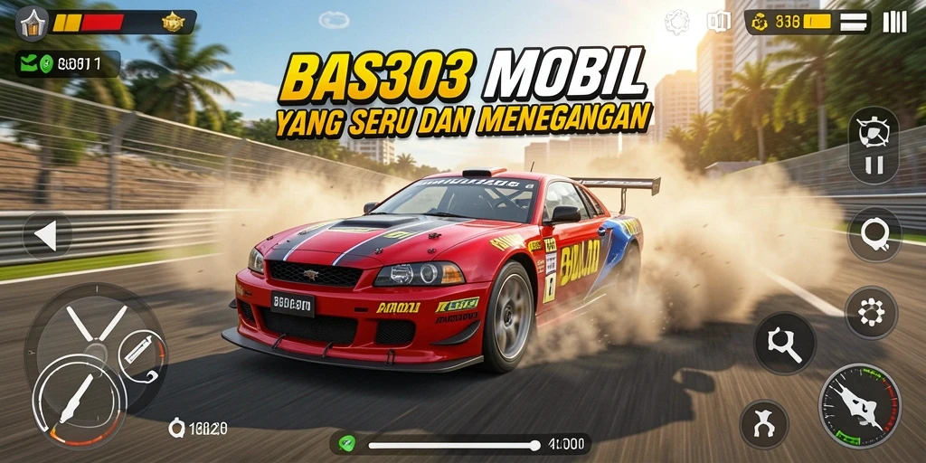 Tampilan menarik dari gameplay balap di LOS303.