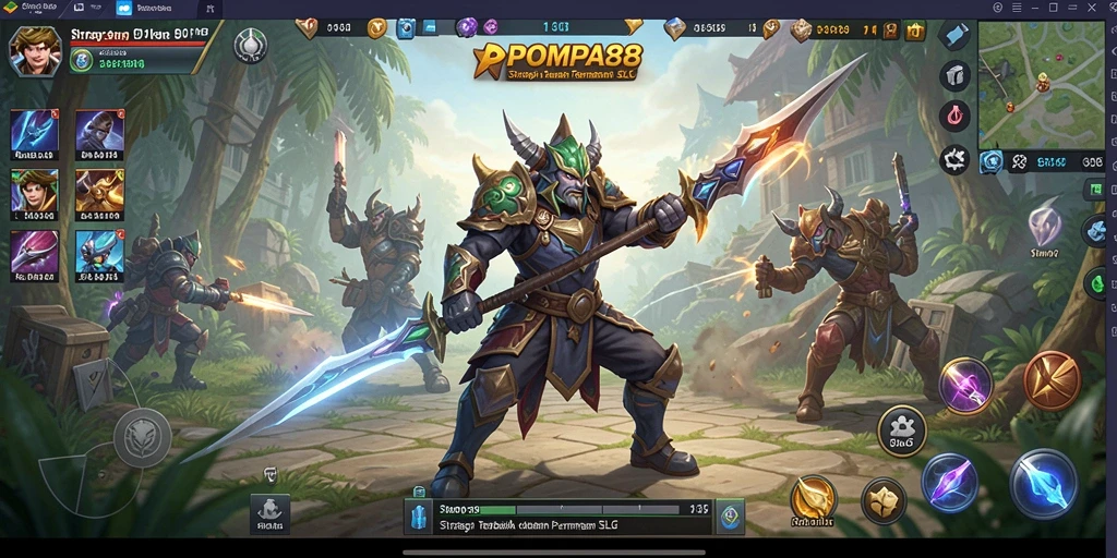 Tampilan gameplay menegangkan dan seru di POMPA88.