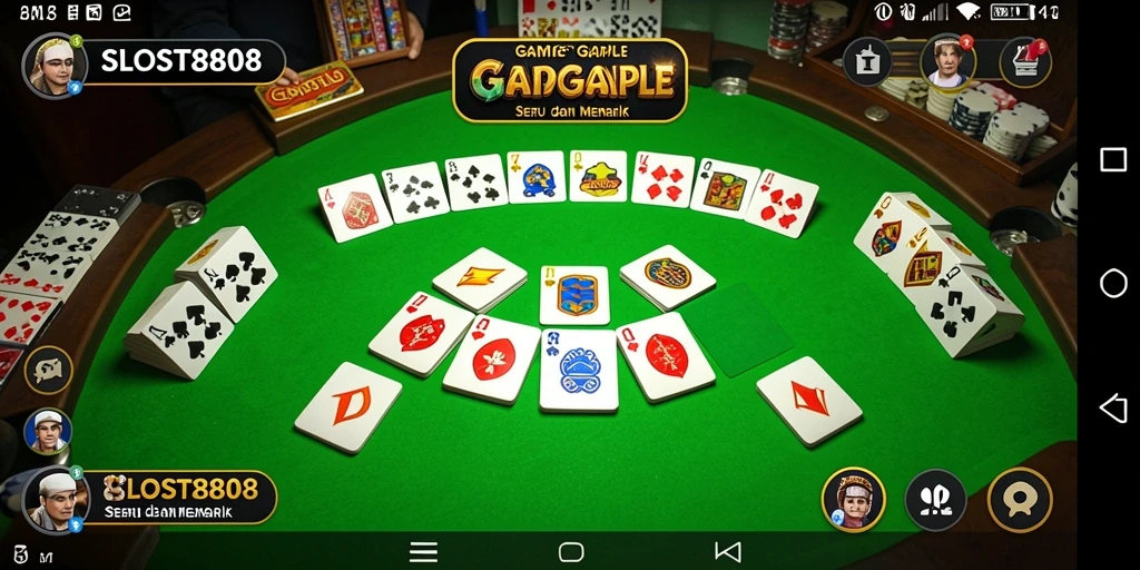 Tampilan gameplay seru saat bermain Gaple di SLOST8808.