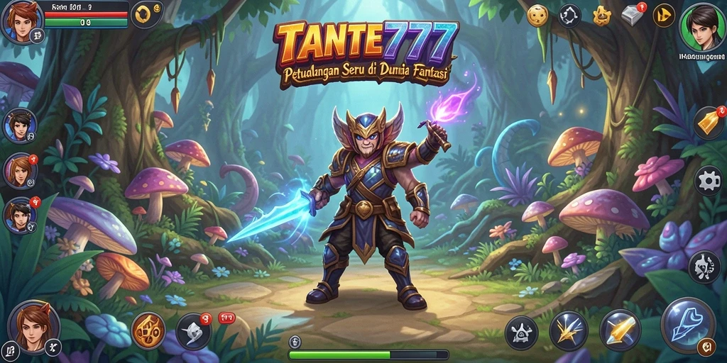 Gameplay TANTE777 menampilkan petualangan seru di dunia fantasi.
