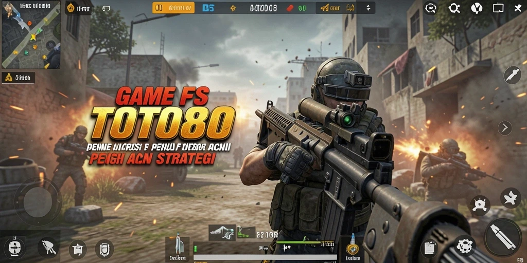 Tampilan gameplay menegangkan di TOTO80 dengan aksi FPS.