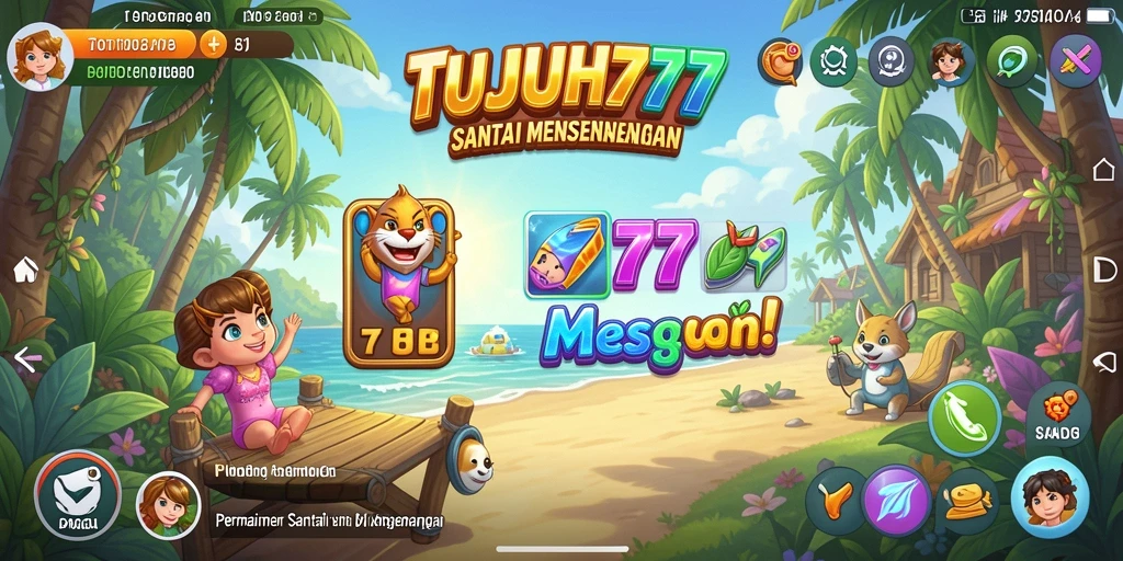 Screenshot utama TUJUH777 menunjukkan berbagai tantangan menarik di dalam gameplay.