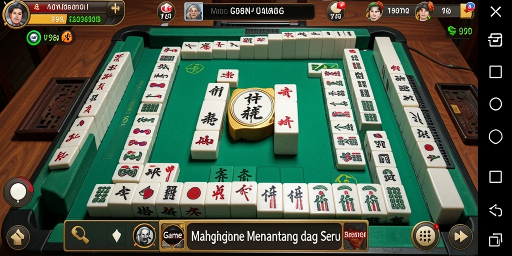 Tampilan gameplay V98 dengan berbagai teka-teki Mahjong yang menantang.