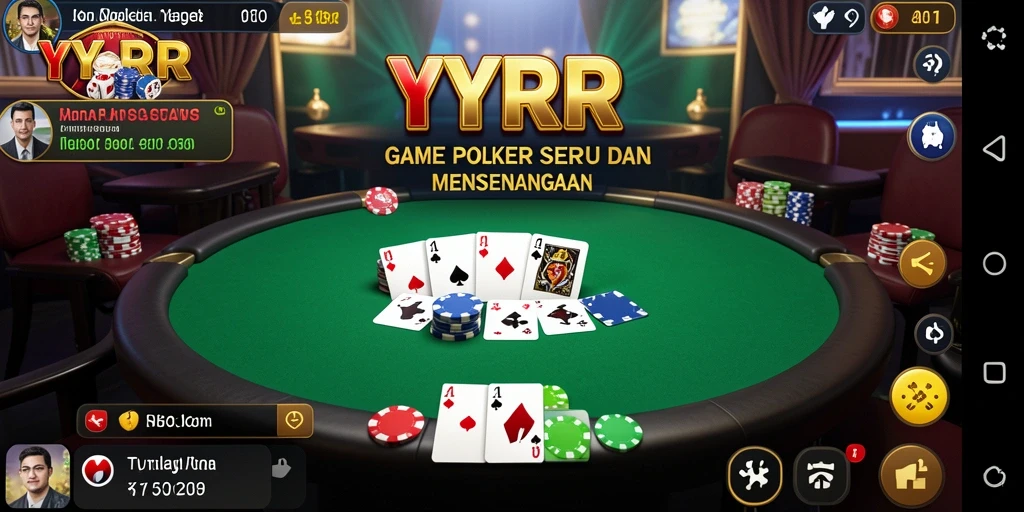 Tampilan gameplay YYRR dengan suasana poker yang mendebarkan.